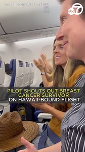 A woman headed to Hawaii to celebrate surviving late-stage breast cancer was filled with emotion when the captain on her Southwest flight gave her a special shout-out. The surprise announcement was planned by her husband, who wrote an email to the airline ahead of the flight and printed a letter for the flight attendant before boarding the plane. 🥰💗 | ABC7
