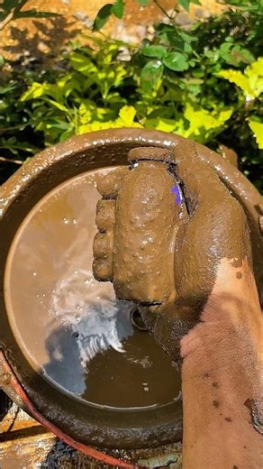 Milk Life container gets into mud 🍀🍃🌱 #asmr #asmrvideo #trending