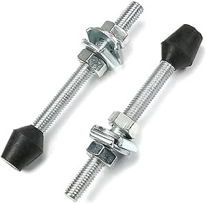 Auniwaig M10x120mm Toggle Clamps 4.72inch Carbon Steel Screw Assembly Zinc Plated Black 2pcs