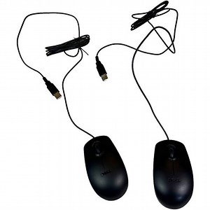 🔥 Set of 2 - Dell Wired USB Mouse Black Bundle NWOT