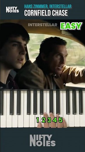 Interstellar - Cornfield Chase | Easy Piano Tutorial #shorts #piano #pianotutorial