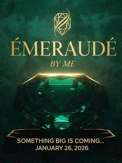Something amazing is coming 💚 stay tuned ⏳ #emerald #byme
