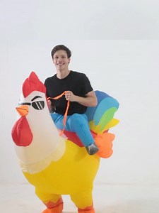 Watch inflatable chicken costume on Amazon Live