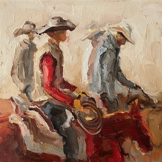 Original Cowboy Oil Painting: Ranch Horse Canvas Wall Art - Etsy