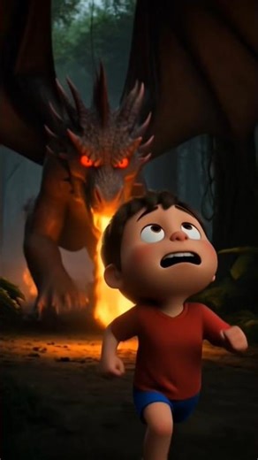Baby And A Dragon #babytoons #animation #dragon #cartoon #shorts