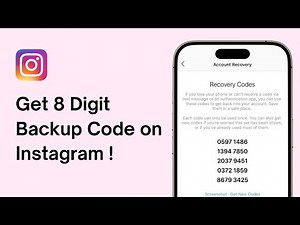How To Get 8 Digit Backup Code For Instagram - Easy Solution | HTG