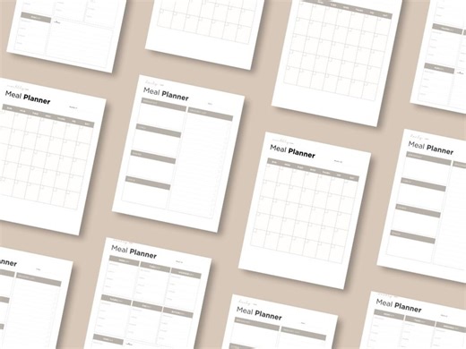 Printable Meal Planner | 3 Page Meal Planning Set | Weekly Meal Planner | Grocery List | Meal Prep Planner | Instant Download - Etsy