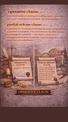 Do you know what operative clause / partial release clause means ?