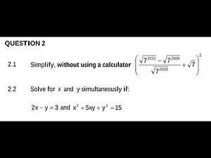 How to Solve Simultaneous Equations Grade 11