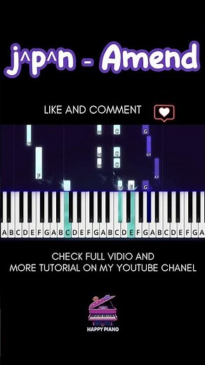 j^p^n - Amend (Madame Lulu) Piano #piano #pianoeasy #pianotutorial #pianocover #pianomusic #music