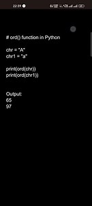 ord() function in python