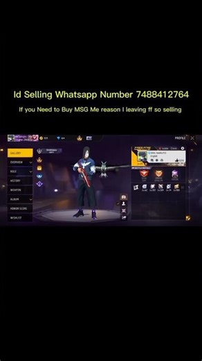 FF I'd selling whatsapp 7488412764 if you interested msg me #idselling #freefire #viral #trending