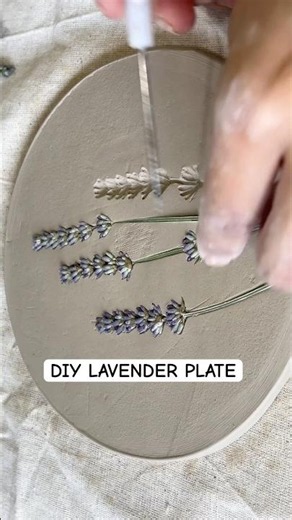 From Clay to Lavender Plate 💜✨ (Handmade Ceramic Process) #ceramic