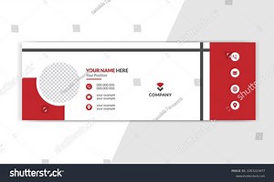 Email Signature Template Corporate Creative Mail Stock Vector (Royalty Free) 2263223477 | Shutterstock