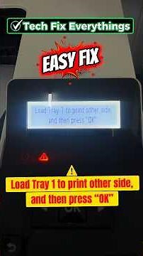 Load Tray 1 to print other side, and then press OK, Fix HP LaserJetPro4003dn Printing Issues Seconds
