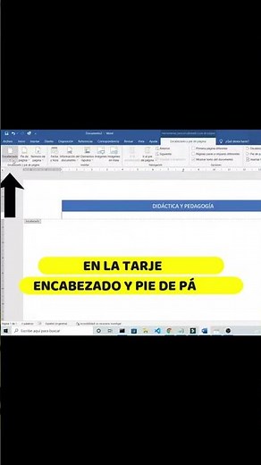 Conoce la PESTAÑA de ENCABEZADO y PIE de PÁGINA en WORD: consejos y trucos útiles #shorts