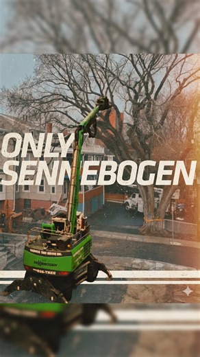 A DOZEN companies turned this tree down because it was too difficult 😤 With their SENNEBOGEN, Warwick Tree was done by lunch 🍽️ This video has sold more machines than any other — the 718 is often the BEST machine for a job, but for this elm I was . . . ONLY SENNEBOGEN 💪🌳 #onlysennebogen #treecare #treework #heavyequipment #amazing