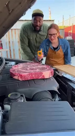 Can a Car Cook a HUGE Steak?! 🔥🚗 Myth Tested! Today we put a wild myth to the test — can a hot car actually cook a giant steak? With the sun blazing and temperatures rising, we experiment to see if a parked vehicle can turn into a real-life oven. Is this fact or total fiction? Watch to find out if this juicy steak gets cooked or stays raw! This fun experiment blends curiosity, science, and a little bit of humor for an entertaining myth-busting adventure. car cooking steak, hot car experiment, 