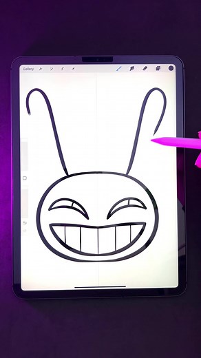 Drawing Jax from The Amazing Digital Circus with Procreate App