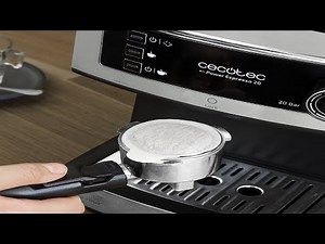 Cecotec Power Espresso 20 - Cafetera Express Manual, 850W, Presión 20 Bares, Depósito de 1,5L
