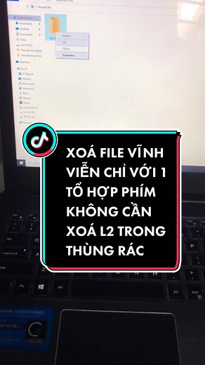 Cách xoá file vĩnh viễn chỉ với một tổ hợp phím không cần xoá lần hai trong thùng rác #dcgr #LearnOnTikTok #thanhcongnghe #suachualaptop24h
