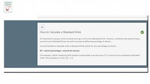 #smartservefacts Always check the alcohol content printed on the label. It is important to think of a drink serving in terms of a Standard Drink size. Use this simple formula to calculate a Standard Drink size: 60 ÷ alcohol percentage = amount (in ounces). Give it a try. | Smart Serve Ontario
