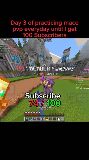 Day 3 Practicing mace pvp💀