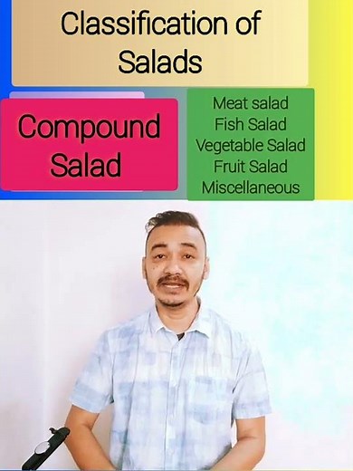 Salad Classification | Compound Salad | Meat Based Salad | Fruit Salad #continentalfood