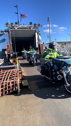 A huge contingent of Massachusetts State Police Troopers just rolled off the Steamship Authority’s M/V Eagle ferry ahead of President Biden’s arrival on Nantucket on Tuesday. The Stare Police team is part of the massive security apparatus assembling on the island to ensure Biden’s safety during his annual visit to Nantucket. #Nantucket #StayCurrent