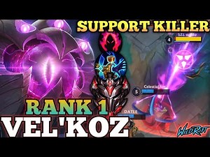 VEL'KOZ AMAZING SUPPORT KILLER! BEST META BUILD - TOP 1 GLOBAL VEL'KOZ BY Celestial Jun - WILD RIFT