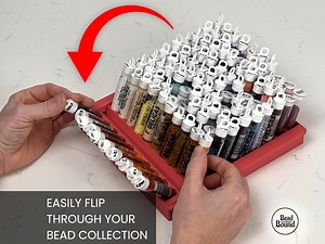 The Original Flipper Bead Storage Bead Organizer Container Solution Large Holds 100 Tubes for Delica Bead Miyuki for Beading and Crafting - Etsy
