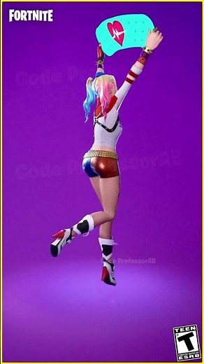 Fortnite Big Bandage Chase Emote Harley Quinn Skin Thicc 🍑😜😱