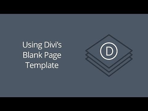 Divi Blank Page Template