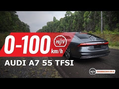 2019 Audi A7 Sportback 55 TFSI 0-100km/h & engine sound