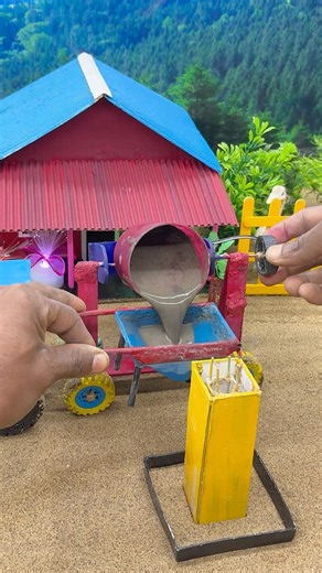 Mini Construction Machine Cement Pouring 🏗️🔥