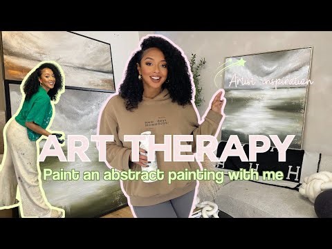 Relaxing art vlog ☕️ Artist inspiration how I created this abstract canvas painting + inspo tips 💕