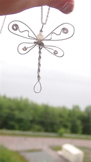 Whimsical Dragonfly Bug Wire Wrapped Necklace Pendant - Etsy