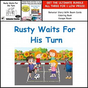 Rusty the Greyhound Waits For His Turn Ultimate Bundle -Behavior Story - SEL