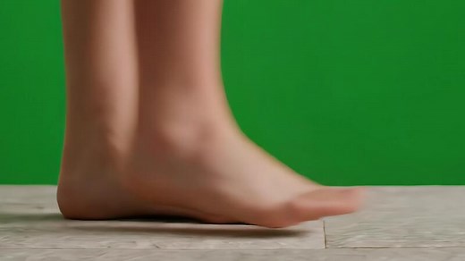 Download Human Foot on Floor with Green Screen Background for free