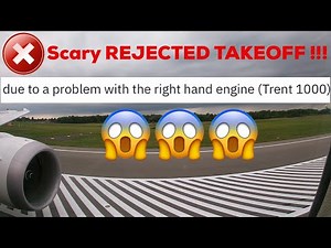 *VERY RARE* LOT Boeing 787-9 FULL Rejected Takeoff at Warsaw Airport due to right engine problems