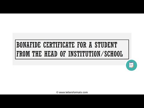How to Write a Bonafide Certificate for Students from School or College