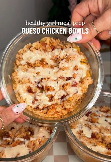 Quick Dump and Bake Queso Chicken Bowls for Busy Holiday Weeks