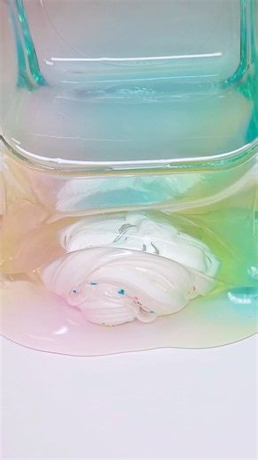 🧁무지개 휘핑크림 액괴 만들기🌈✨ #액괴 #slime #슬라임