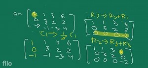 Find the rank of the matrix by reducing into normal form whire ... | Filo