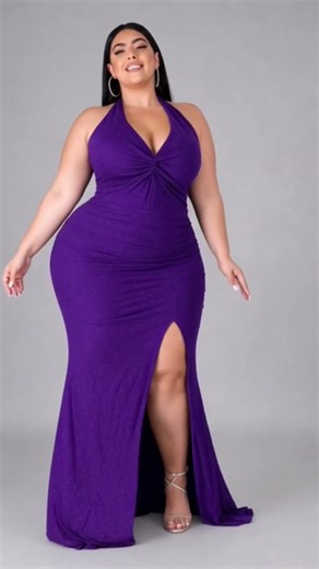 Stunning Purple Dress That Will Turn Every Head 😍 Plus Size Fashion Style #moda #plussize #fashion