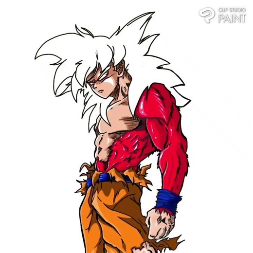 Primeiro Desenho no clip Studio Paint 5.0 Goku Ssj4 #clipstudiopaint #drawing #goku