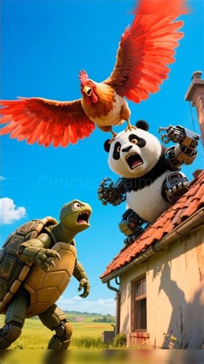 Panda and the robot chicken