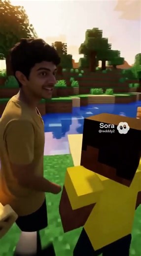 wow ! I meet with my Minecraft version in Minecraft world