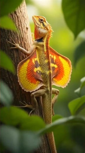 Flying Lizard, Draco Species #shorts #reptiles #lizard #gecko