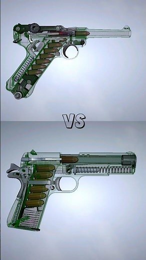 Luger vs M1911: Which pistol would you choose? #shorts #military #facts